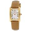 50 metri impermeabile Quarzo cinturino in pelle 22,2*33,1 mm orologio da donna quadrante bianco SWR100