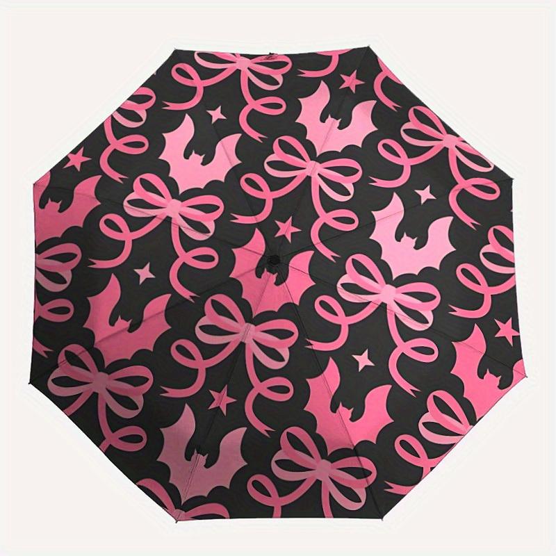 

1pc Bat PatternAutomatic Folding Umbrella, Portable & Foldable Design with 8 Ribs, Casual Outdoor Accessory yy250804262
