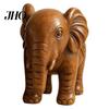 Business Opening Present Elephant Figurine Ornament, Resin Wood Grain Statue, Auspicious Feng Shui Wealth Ornament Animal Sculpture for Home