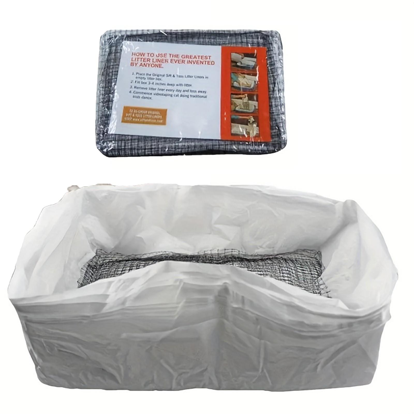 

10 шт. Мешок-сетка для кошачьего наполнителя для ленивых котов, Лоток для кошачьего наполнителя, Мешок-фильтр для кошачьего наполнителя One Size белый