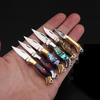 MINI Shell Brass Folding Knife Pocket Keychain Portable Resin Steel Knives Survival EDC Tool Cutter Peeler Hunting Gift