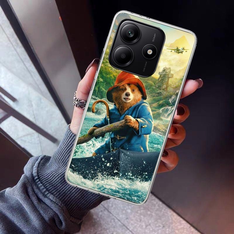 Cute P-PaddingtonS Bear Phone Case For Xiaomi Redmi Note 10 11 12 13 14 15 Pro Plus 11S 12S 14S 11T 11E 10S Soft TPU Back Cover