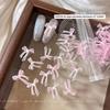 40 Pcs Soft Sculpted Clear Bow Nail Art Jewelry Mixed Jelly-Colored Matte Ribbon Bowknot Wearable Nail Decorations Diy Manicure