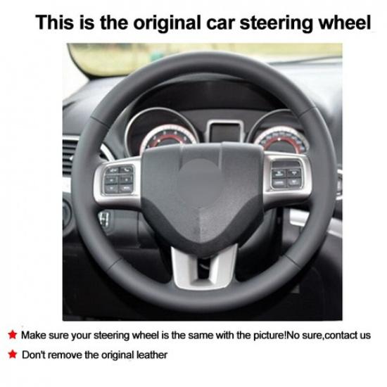 DIY Car Steering Wheel Cover For Dodge Journey Jcuv Avenger Charger Durango