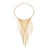 European & American Multi-layer Tassel Necklace: Woven Net Clavicle Chain with Personality Design