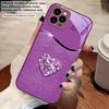 Gradient Diamond Love For iPhone 17 Air 16 E 15 14 13 Plus 12 Mini 11 17 Pro Max XR Xs Max 16E 7 8 Tempered Glass Phone Case