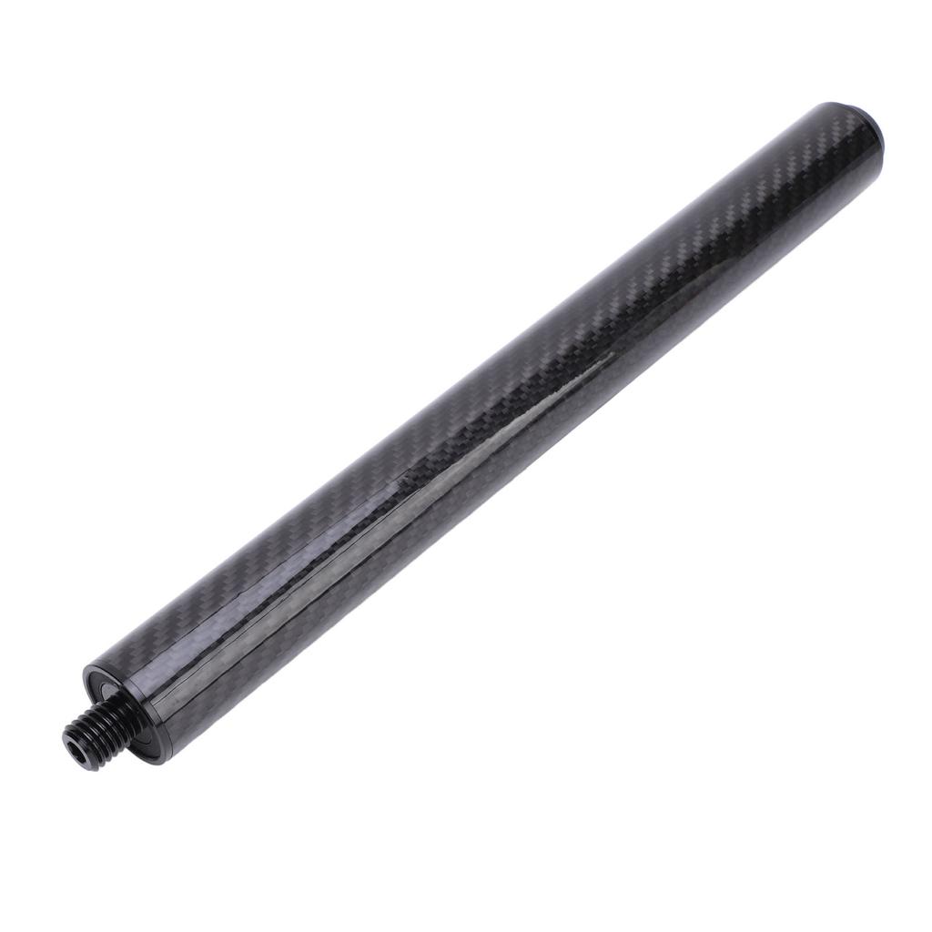 12 Inch Pool Cue Joint Extender with Bumper Billiard Stick Extension Carbon Fiber Tube for PERI