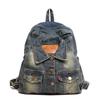 Washed denim large capacity backpack fashionable retro style autumn and winter large capacity denim backpack commuter bag