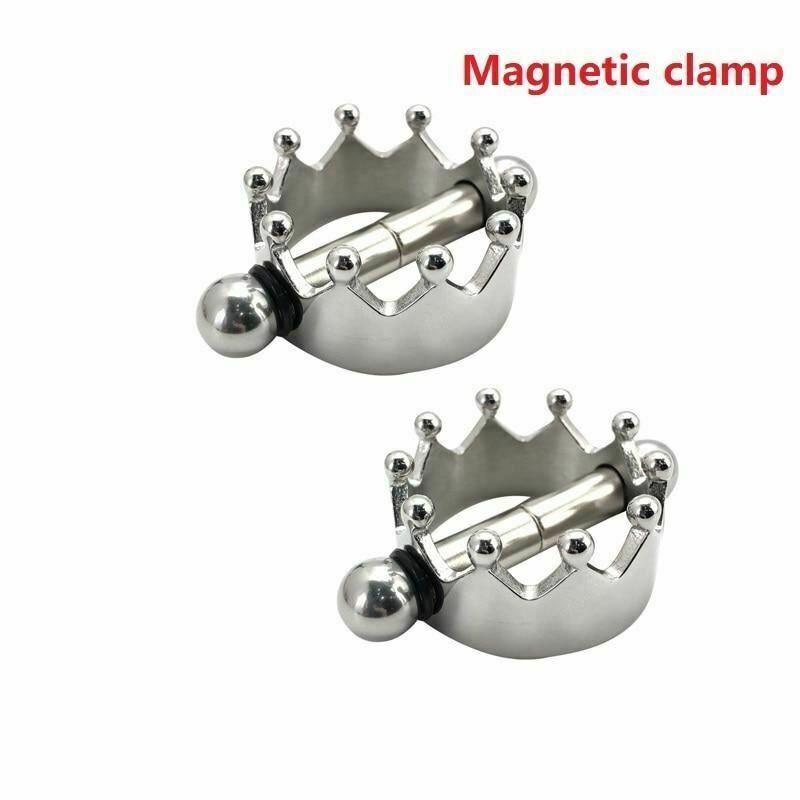 Stainless Steel Princess Crown Magnetic Nipple Clamps  Toys Nipple & Clitoral Toys