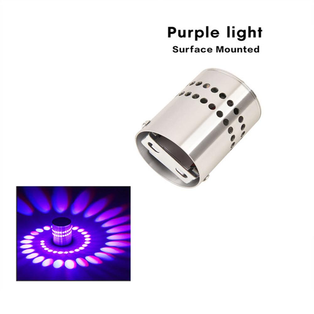 

Светодиодный алюминиевый спиральный настенный светильник для гостиной, прохода, KTV, фоновой стены, домашнего декора, настенного художественного светильника 0-5W& 2700K фиолетовый