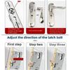 Stainless Steel Household Indoor Door Lock Universal Type Wooden Door Lock Tamper Free Adjustable Door Handle Bedroom Door Lock