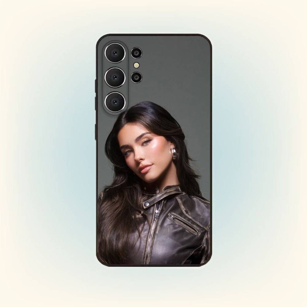 locket M-Madison Beer Phone Case For Samsung S26,S25,24,23,22,30,21,10,9,Ultra,Plus,Lite,FE Soft Black Case Samsung S20lite5G