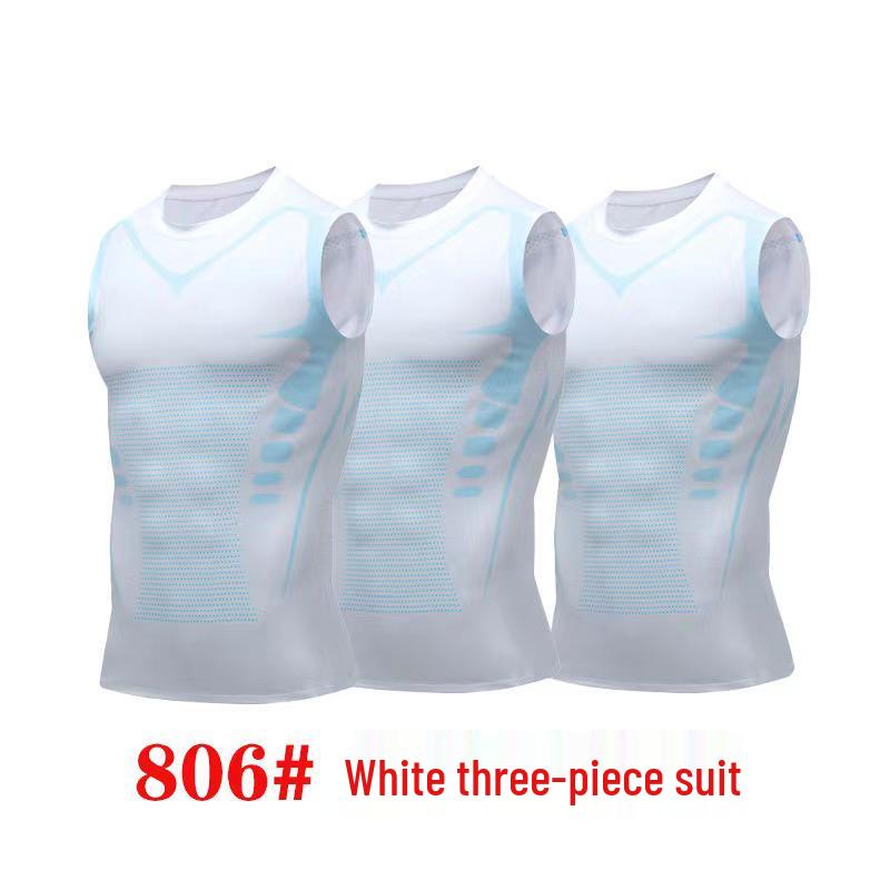 Men's Quick-Dry Sleeveless Three-Piece Fitness Set for Running and Basketball