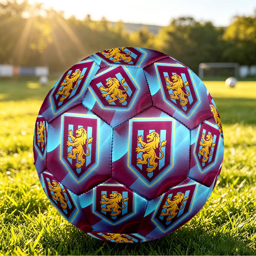 Aston Villa FootballPrinted Size 5 Soccer Ball, Anti Slip Adult Match Football Souvenir for Football Fans