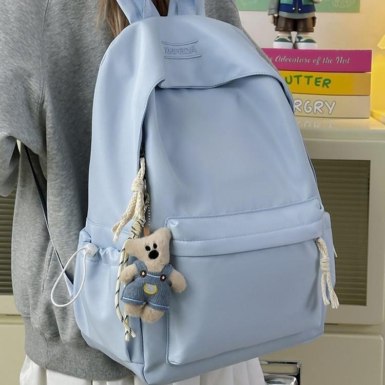 Backpack Japanese Sweet Solid Color Lightweight School Travel Bag for Middle High School College Girls Casual