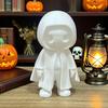Halloween Black Robe Ghost Statue 3D Printed Hooded Cloak Ghost Figurine Sculpture Home Office Party Desktop Decoration Ornament