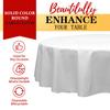 10Pcs Plastic Table Cloth 84 Inch Disposable Tablecloth Easy Cleaning Round Table Cover Parties Picnic Birthday Wedding Supplies