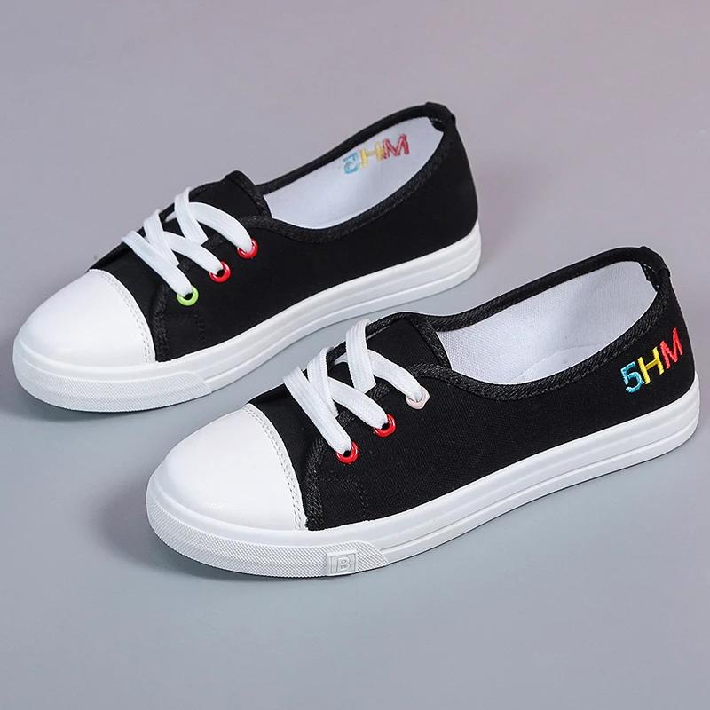 2024 Summer Canvas Shoes Women Sneakers Fashion New Shoes for Women Flat Off White Shoes Tenis zapatos de mujer