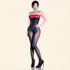Sexy Slim Strapless 5D Ultra-Thin Bodysuit Women‘S Lace Tube Jumpsuit High Elastic Sheer See Through Shaping Tights Maid Leotard