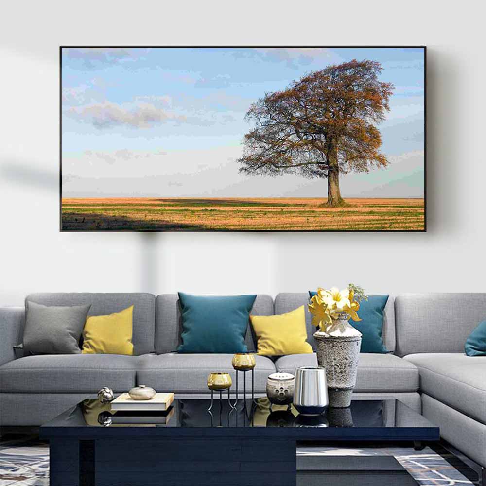 

Пейзаж маслом четыре сезона пейзаж дерева искусство холст картина гостиная коридор офис украшение дома фреска без рамки 20*40cm