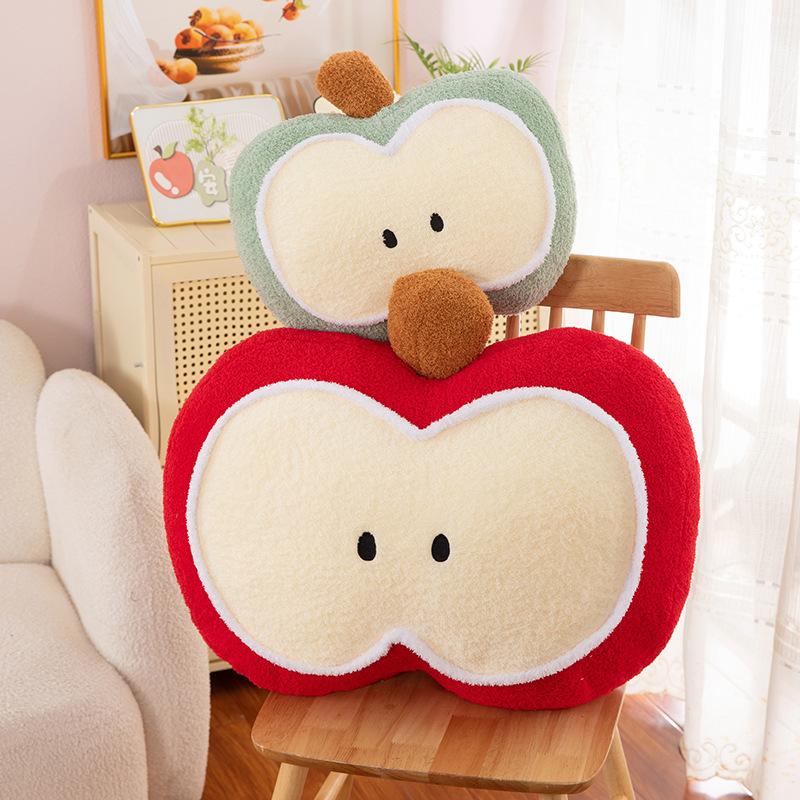 Apple Plush Pillow Cushion Soft Fluffy Toy Ins Style Minimalist Decor for Office Sofa Bedroom Gift