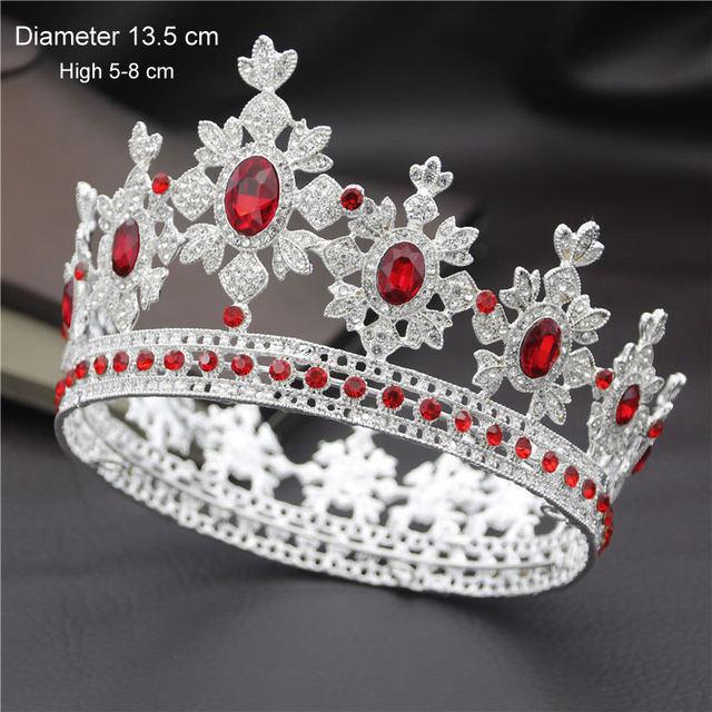 Fashion Royal King Queen Bridal Tiara Crowns For Princess Diadem Bride Crown Prom Party Hair Ornaments Wedding Hair Jewelry