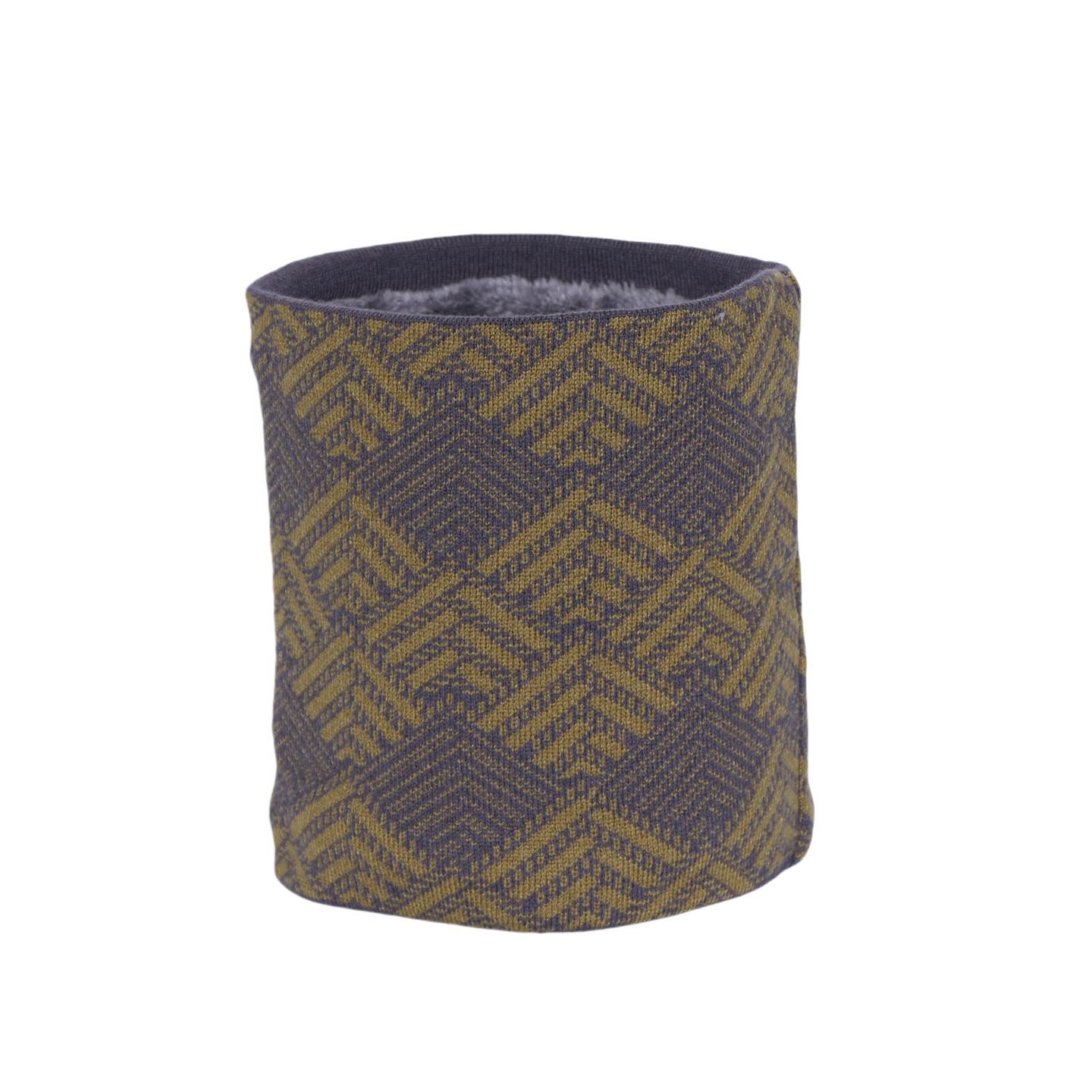 

Winter Men Velvet Thickened Scarf Luxury Cashmere Warm Outdoor Windproof Plaid Neck Cover Couple Knitted Neckerchief One Size