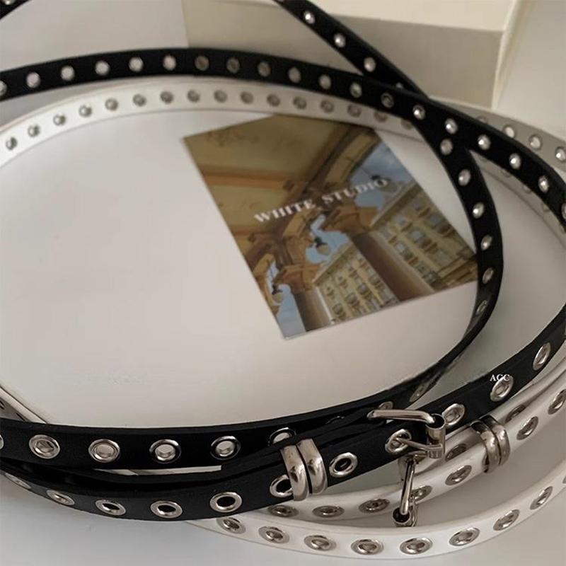 Ins Style Mode Doppelgürtel PU-Ledergürtel Vielseitiges Persönlichkeits-Spice-Girl-Accessoire-Gürtel