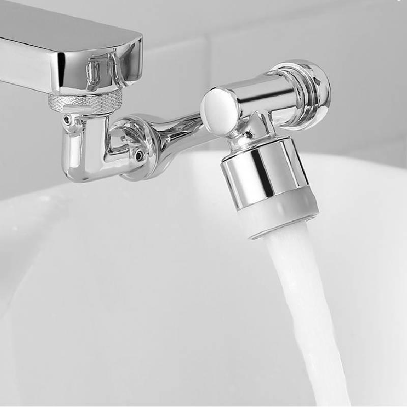 Copper Mechanical Arm Faucet Extender 1080 Rotating Face Basin Foamer Multi-function Splash-proof Water Nozzle
