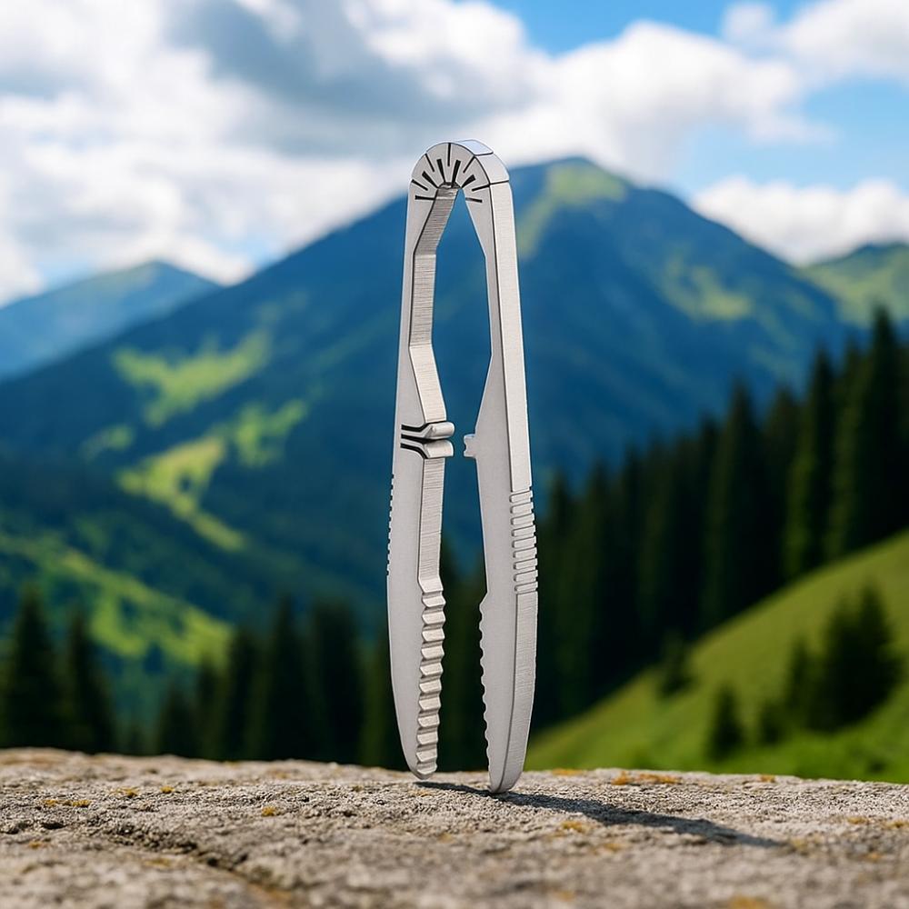 Portable Camping Tweezer Small Size Outdoor Tool Keychains Survival Supplies  Camping