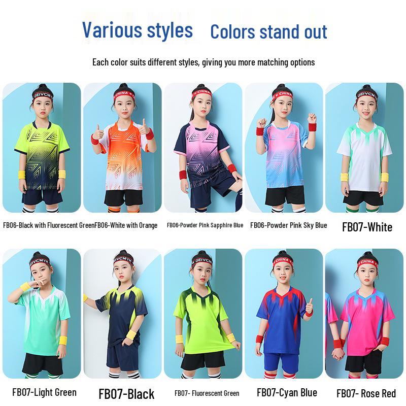 Conjunto de Camiseta de Fútbol de Secado Rápido para Niños y Adultos - Ropa de Entrenamiento y Competición de Verano