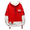 Men  Splicing Button Pullover Long Sleeve Hooded Sweatshirt Tops Blouse