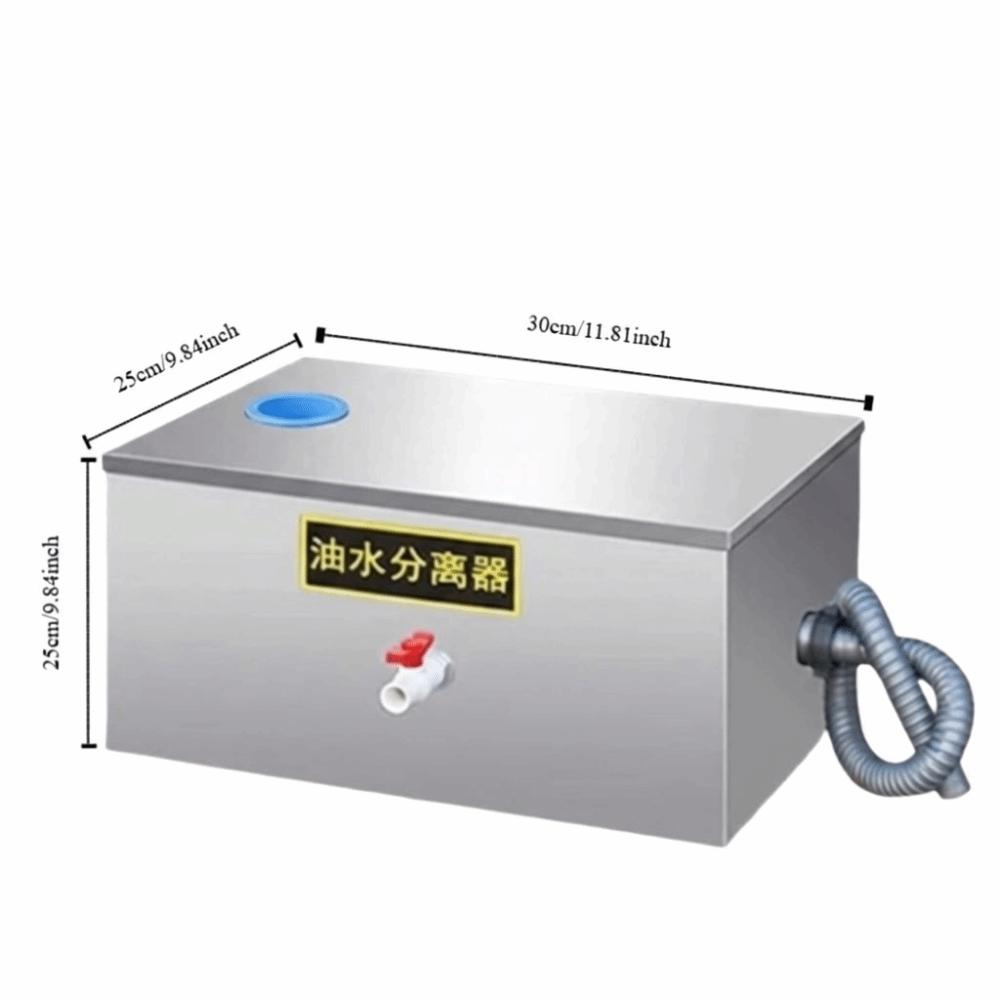 Erweiterter Einlass Auslass Fettabscheider Edelstahl Wasser Öl Filter Kit Küche Gastronomie