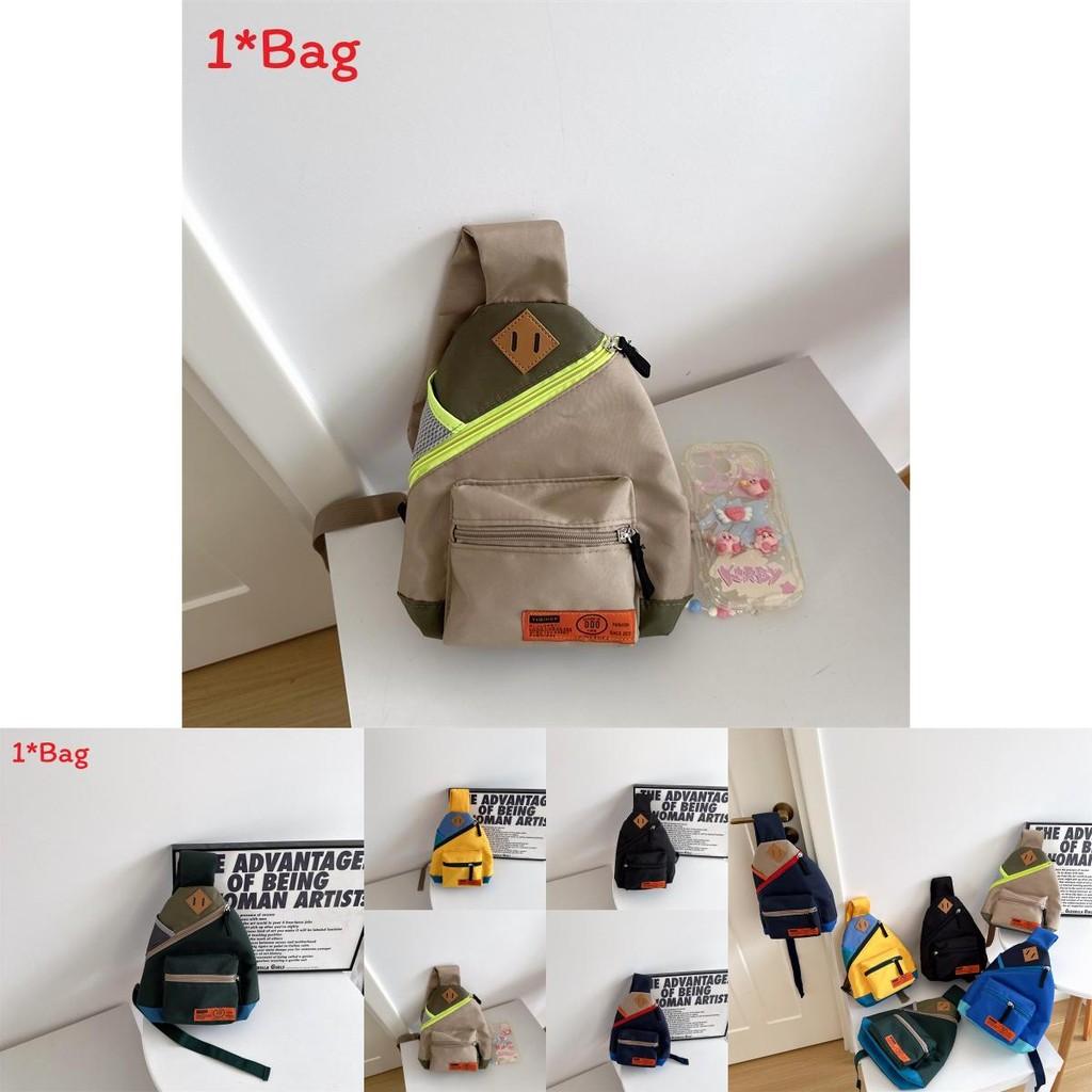 Moderne Kinder Canvas Brusttasche mit geometrischem Muster für den täglichen Gebrauch und die Schule