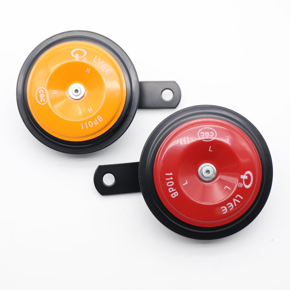 LVEE DL126 Disc Type Vehicle Horn Universal IPX6 Waterproof Loud Electric Kit High