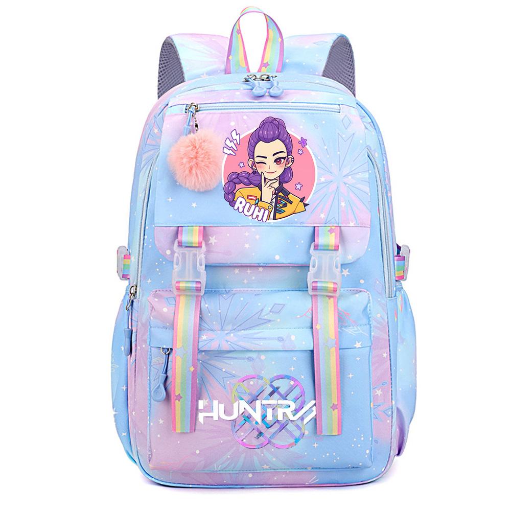 K-Pop Dämonenjäger Bedruckter Wasserdichter Rucksack mit Großer Kapazität Teenger Schüler Mädchen Junge Schultasche Buchtasche Damen Große Kapazität Reisetasche Geschenk