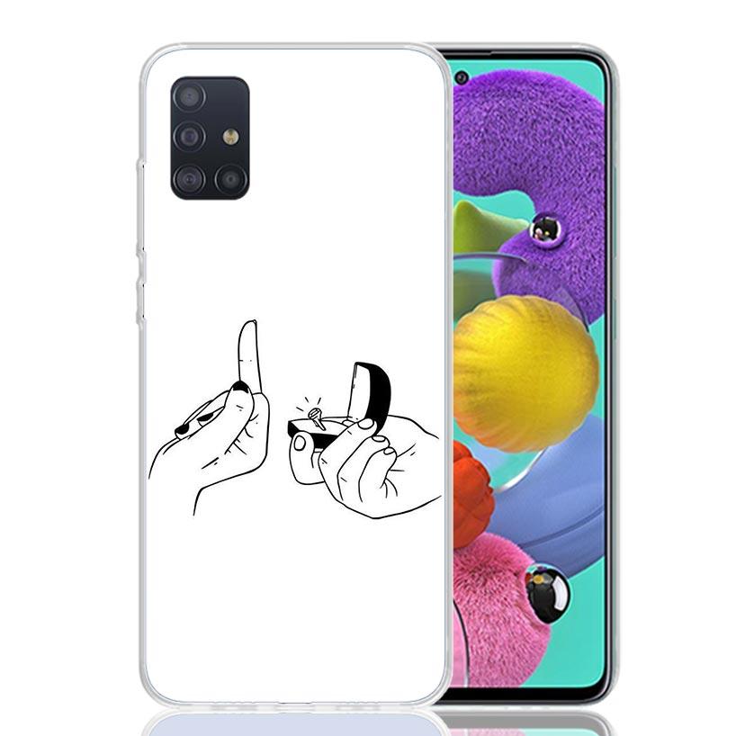 Middle Finger Phone Case for Samsung Galaxy A52 A51 A50S A12 A22 A32 A72 A10S A30S A31 A71 Note 20 Ultra 10 Plus S10 Galaxy A52