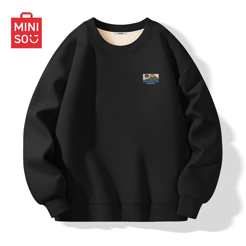 MINISO Men's Japanese Style Heavyweight Crewneck Sweatshirt