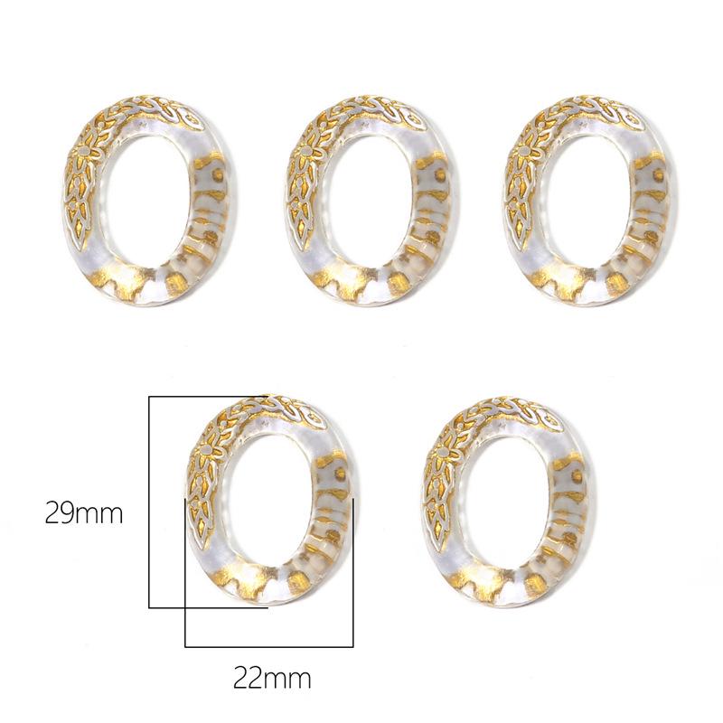 Baroque Gold-painted Acrylic Beads for DIY Necklace & Bracelet Accessories