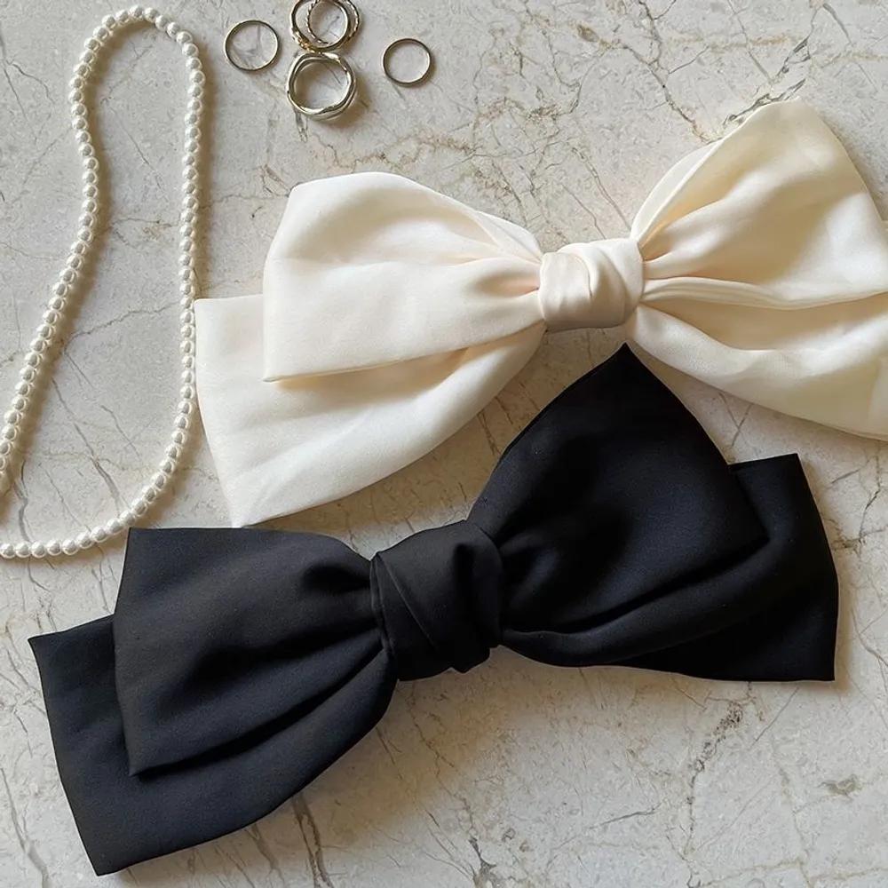 Rachel ribbon hairpin ivory