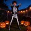 Costume da Scheletro per Bambini Tuta con Tessuto in Seta di Latte per Feste Cosplay