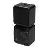 Karlik Junior Black - Surface-mounted Chandelier Switch with IP54 Socket - 12WGHP-2d