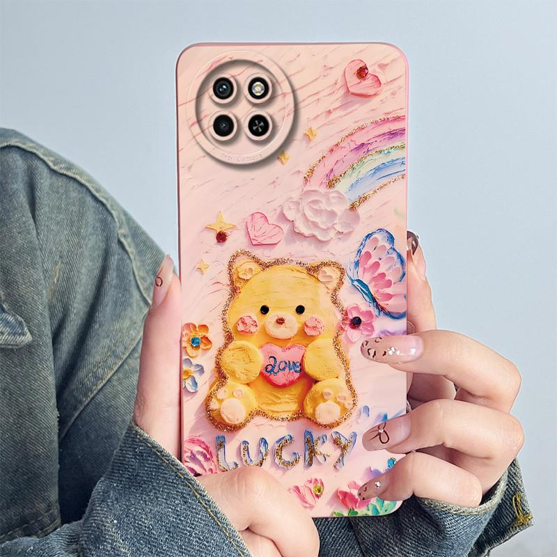For Itel S23 Phone Case S665L Cover Soft Silicone Cute Panda Flower Boys Girls Painted Shell Cartoon Funda Protect Casing Coque
