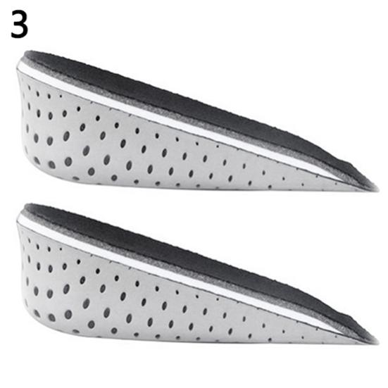 1 paar Unisex 2,3–4,3 cm mäluvahust kõrgust suurendavad pooljalatsi sisetallad