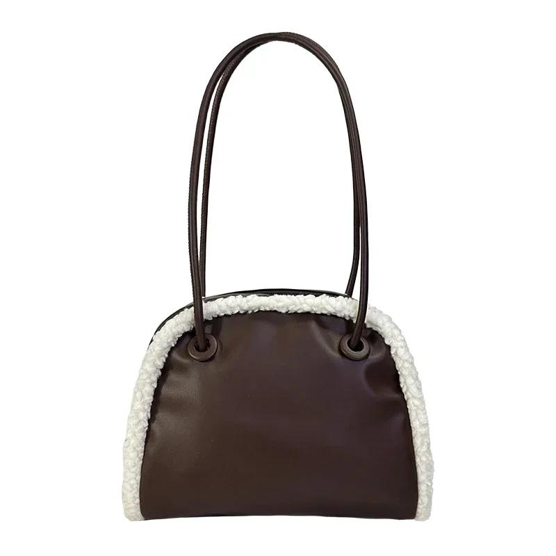 Women's PU zipper sewing line bags top handle tote bags solid casual high-quality bag high