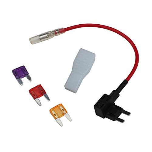 Kaito Denshi Power Extraction Cable for Mini Flat Fuses, 3A, 5A, 10A Fuses, Set of 3