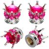 4PCS Chrome Crown Tire Valve Stem Caps Car Wheel Tire Valve Caps Cars,Trucks,Bicycles