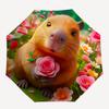 1pc Capybara Flower Automatic Folding Umbrella, 8-Rib Iron Frame, Casual Outdoor Accessory for Birthday Festival Gifts yy251128190
