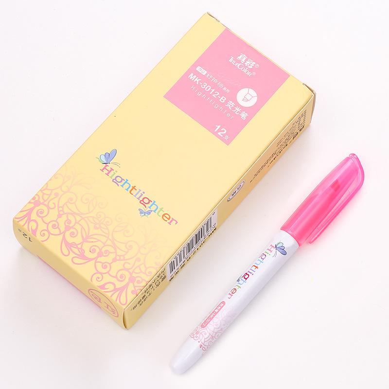 

True Color маркер акварель ручка цветной маркер маркер для заметок ручка для рисования карандаш для рисования канцелярские принадлежности для учеников уроки маркер diagonal head/10pcs красный