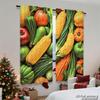 Piece Set High Definition Digital Printed Curtainsmulticolor Seasonal Vegetables Harvest Style Curtainhome Decoration Curtain Made Of Polyester